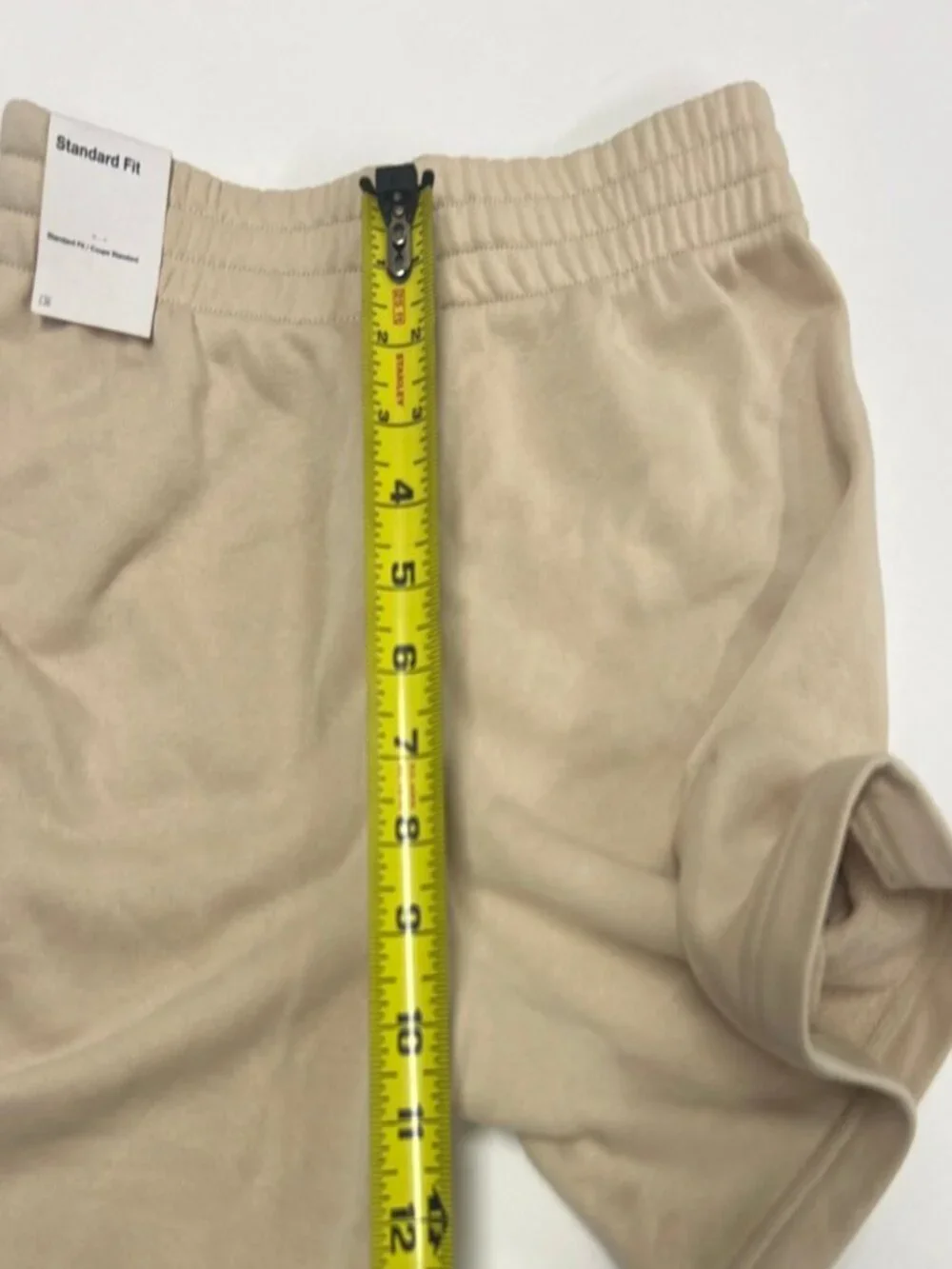 NWT Kids Large Nike Beige Sweat Shorts Elastic Waist Logo Athleisure